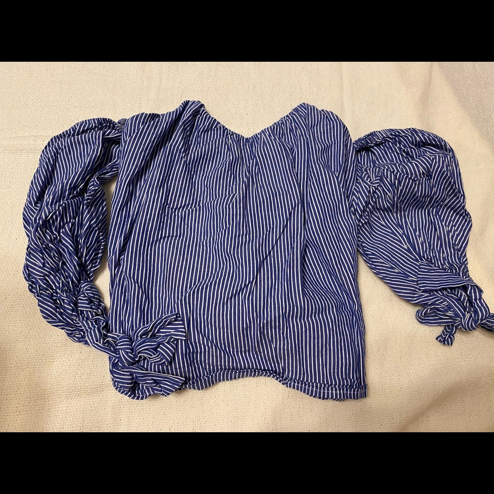 Francesca’s Blue Striped Blouse